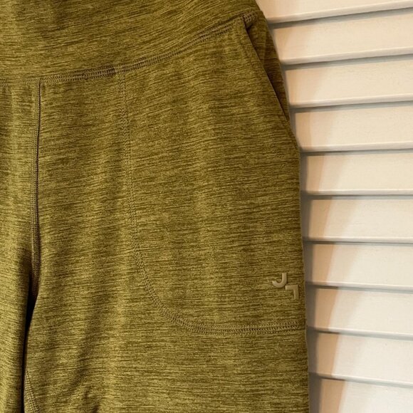 JoyLab women’s mid-rise cozy space dye jogger pants army green XS 7/8 length - Picture 5 of 10